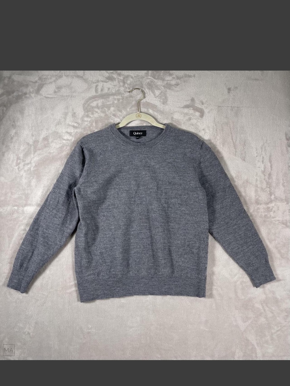 Quince Women’s Crewneck Sweater in Heather Gray